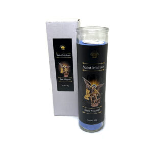Shreyshti Candle Glass Jar Saint Michael, Scented Approx 8" for spell, wiccan, pagan, rituals, reiki, religious, aroma therapy purposes